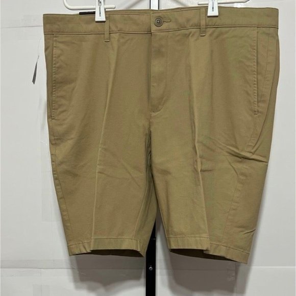 Jos A Bank Tan Sz 38 R Traveler Collection Tailored Fit Flat Front Twill Shorts - Picture 5 of 5